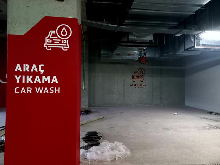 Araç yıkama alanı duvar yazısı